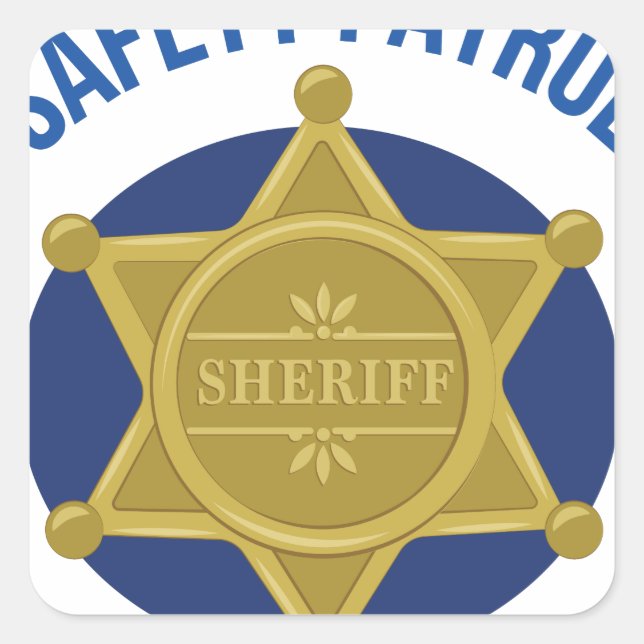 Sicherheitspatrouille Quadratischer Aufkleber (Vorderseite)