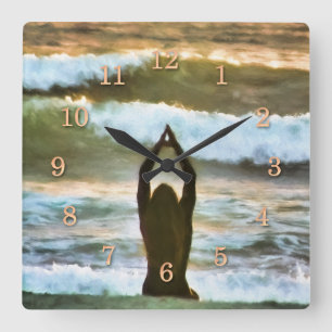 SICHERHEITSPRAIER QUADRATISCHE WANDUHR
