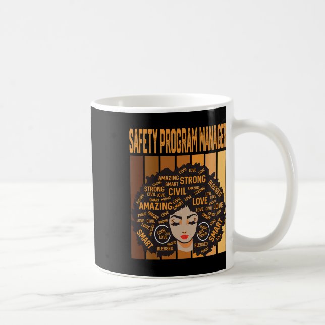 Sicherheitsprogramm-Manager Mächtiger Schwarzer Ge Kaffeetasse (Rechts)