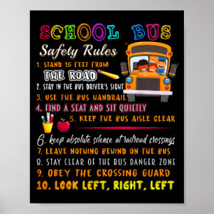 Sicherheitsregeln für Schulbusse Poster