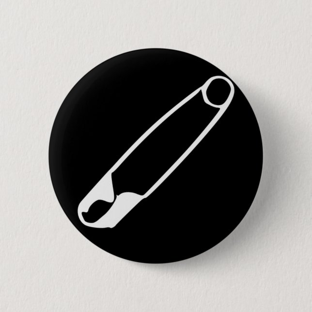 Sicherheitsschaltfläche - Schwarz-Weiß-Button Button (Vorderseite)