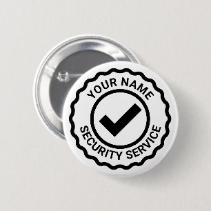 Sicherheitssicherungs-Schaltflächen mit Firmenname Button