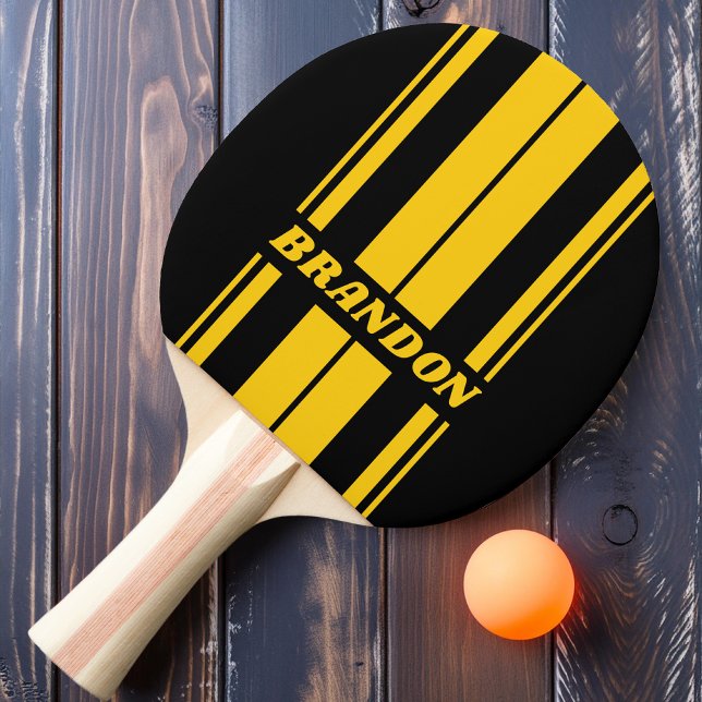 Sicherheitsstreifen mit Nostalgie-Tafel Tischtennis Schläger (Von Creator hochgeladen)