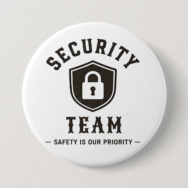 🛡️ Sicherheitsteam Professionelles Personal 🛡️ Button (Vorderseite)