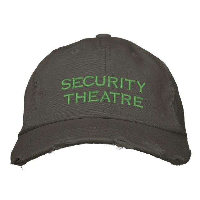 Sicherheitstheater Bestickte Kappe (Vorderseite)