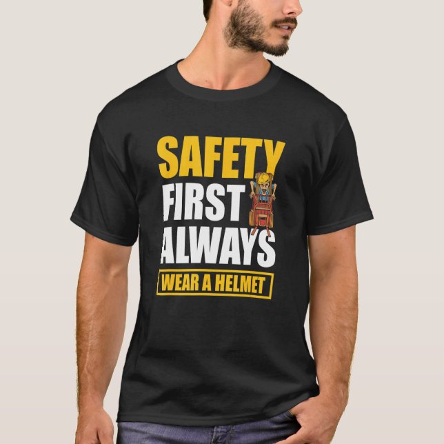 Sicherheitsvorkehrungen tragen immer ein Helmlager T-Shirt (Vorderseite)