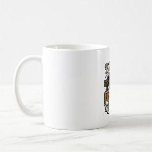 Sicherheitswache-Halloween-Shirt mit schwarzen Kat Kaffeetasse