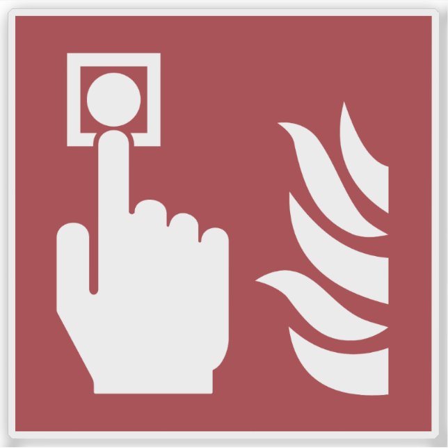 Sicherheitszeichen für den Feuermelder Aufkleber (Vorderseite)
