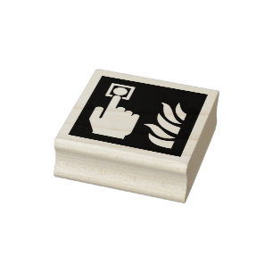 Sicherheitszeichen für den Feuermelder Gummistempel