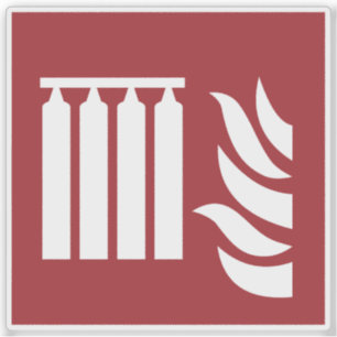 Sicherheitszeichen für fest eingebaute Feuerlöschb Aufkleber