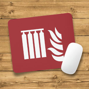 Sicherheitszeichen für fest eingebaute Feuerlöschb Mousepad