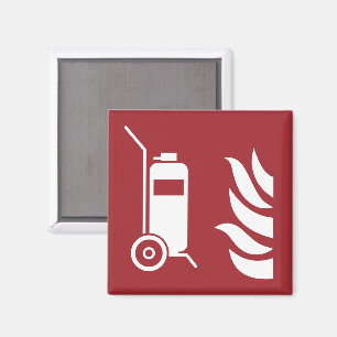 Sicherheitszeichen für Feuerlöscher auf Rädern Magnet