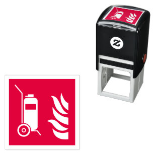 Sicherheitszeichen für Feuerlöscher auf Rädern Permastempel