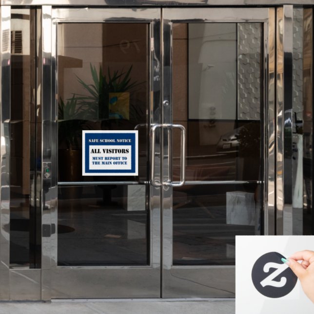 Sicherheitszeichen für Schüler Fensteraufkleber (Büro Tür)