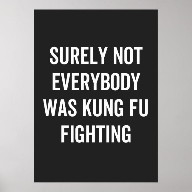 Sicherlich kämpften nicht alle gegen Kung Fu Poster (Vorne)