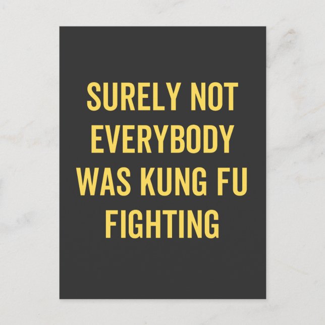 Sicherlich kämpften nicht alle gegen Kung Fu Postkarte (Vorderseite)