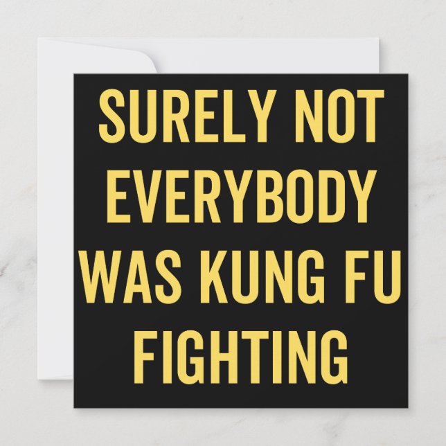 Sicherlich kämpften nicht alle gegen Kung Fu Save The Date (Vorderseite)