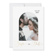 Sichern des Datums Foto, goldenes Skript