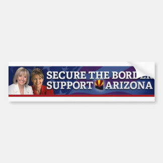Sichern Sie die Grenzeunterstützung Arizona Autoaufkleber