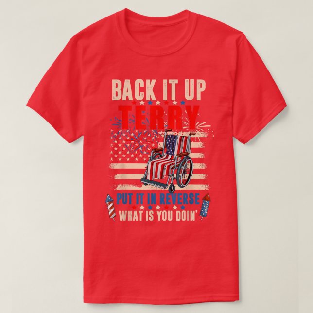 Sichern Sie es mit der Terrage in den umgekehrten  T-Shirt (Design vorne)