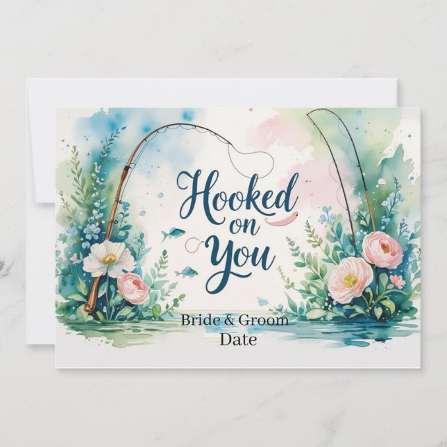 Sichern Sie sich für Hochzeit beim Angeln und spar Einladung (Vorderseite)