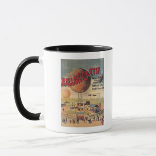 Sichernder Ballon-Fahrten an einem Tasse