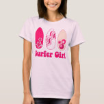 SICHERUNGSMÄDCHEN, SURF, SURFEN, SURFEN, SURFERN,  T-Shirt<br><div class="desc">SURFER GIRL</div>