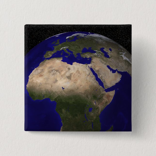 Sicht auf Afrika, Europa, den Nahen Osten und In Button (Vorderseite)