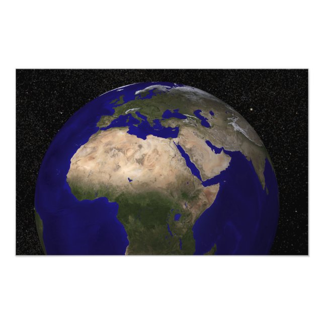 Sicht auf Afrika, Europa, den Nahen Osten und In Fotodruck (Vorne)