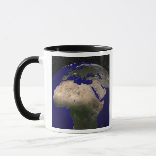 Sicht auf Afrika, Europa, den Nahen Osten und In Tasse (Links)