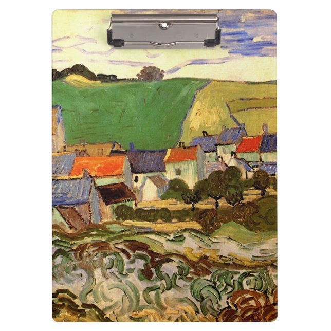 Sicht auf Auvers Vincent van Gogh. Klemmbrett (Vorderseite)