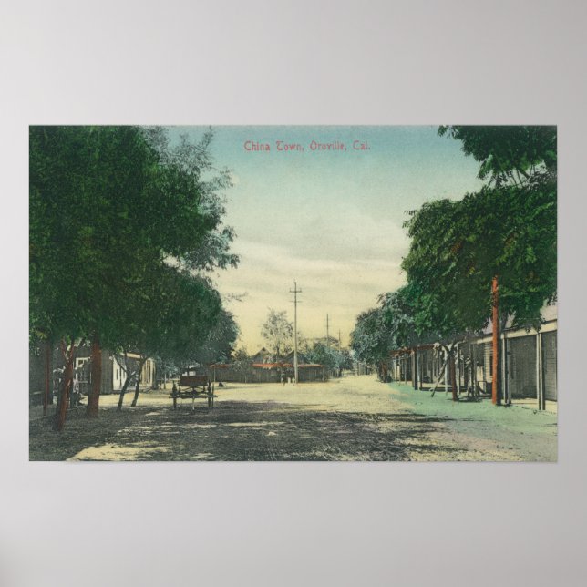 Sicht auf ChinatownOroville, CA Poster (Vorne)