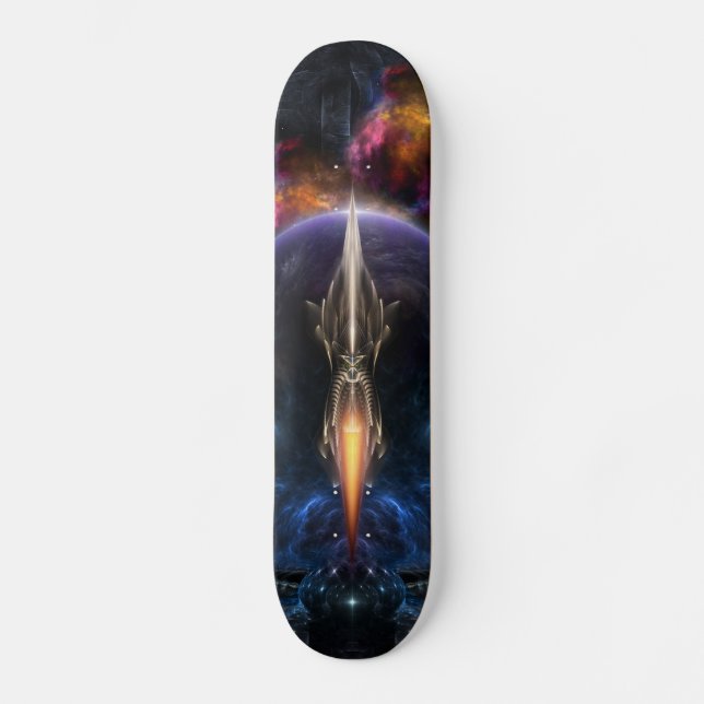 Sicht auf das Fraktal Art Skateboard Deck (Vorderseite)