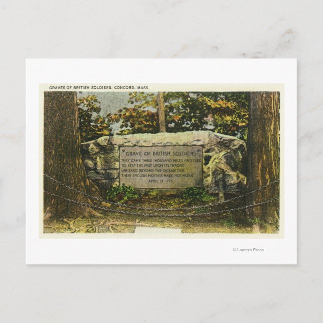 Sicht auf das Grab der britischen Soldaten Postkarte (Vorderseite)