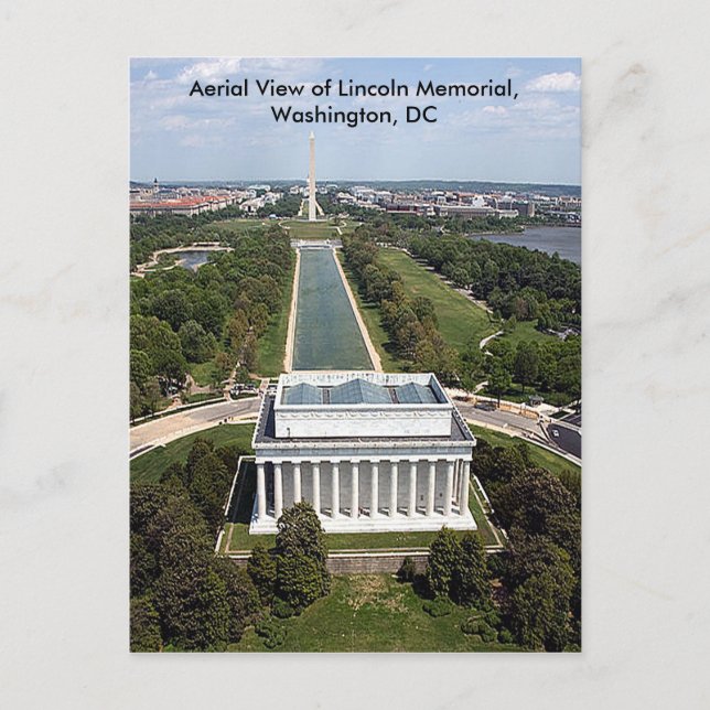 Sicht auf das Lincoln Memorial Washington DC Beile Postkarte (Vorderseite)