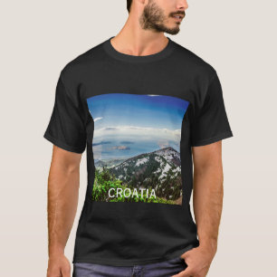 Sicht auf das Meer aus den Bergen in Kroatien T-Shirt