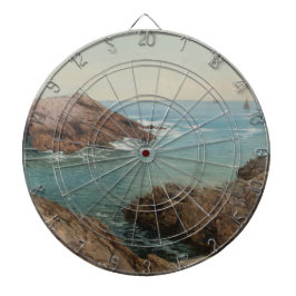 Sicht auf das Meer (Küstenlandschaft) (Marine) Dartscheibe