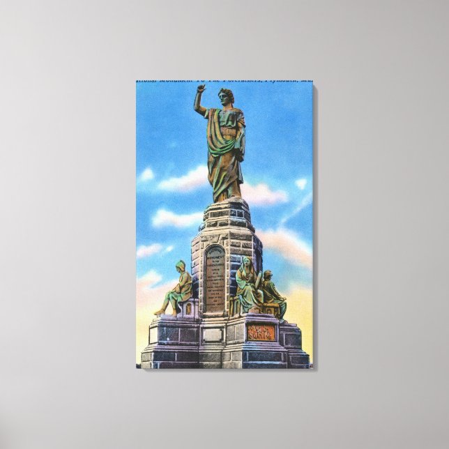 Sicht auf das Nat'l-Denkmal für US-Vorväter Leinwanddruck (Vorderseite)