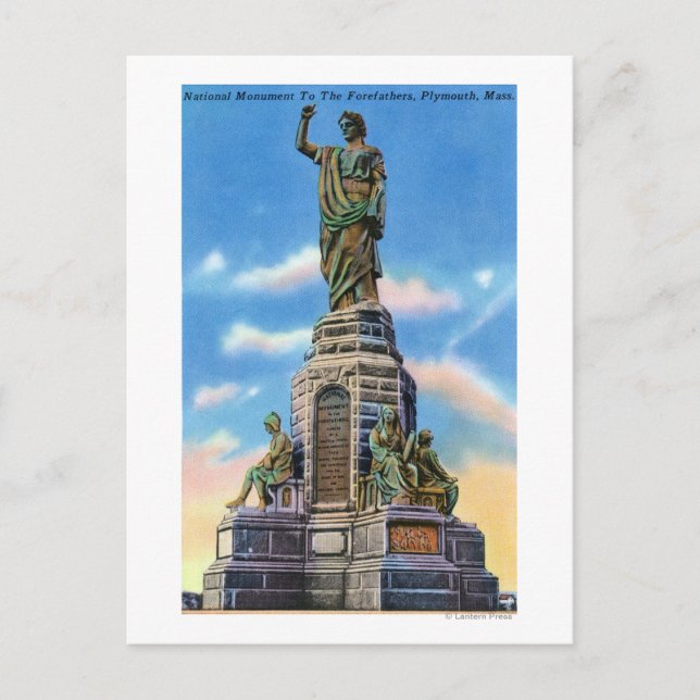 Sicht auf das Nat'l-Denkmal für US-Vorväter Postkarte (Vorderseite)