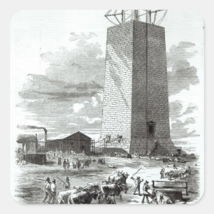 Sicht auf das Washington-Denkmal Quadratischer Aufkleber