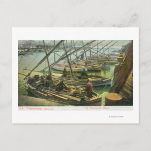 Sicht auf das Wharf der Fischer Postkarte