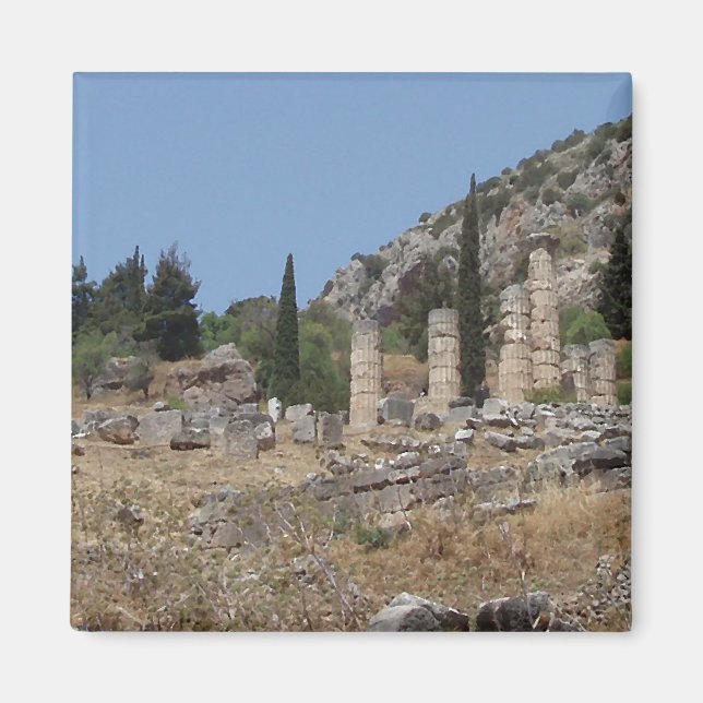 Sicht auf Delphi, Griechenland Magnet (Vorne)