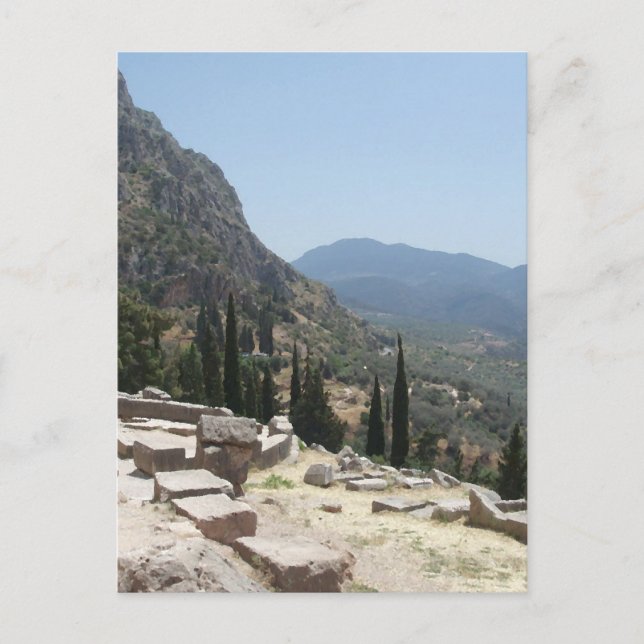 Sicht auf Delphi, Griechenland Postkarte (Vorderseite)