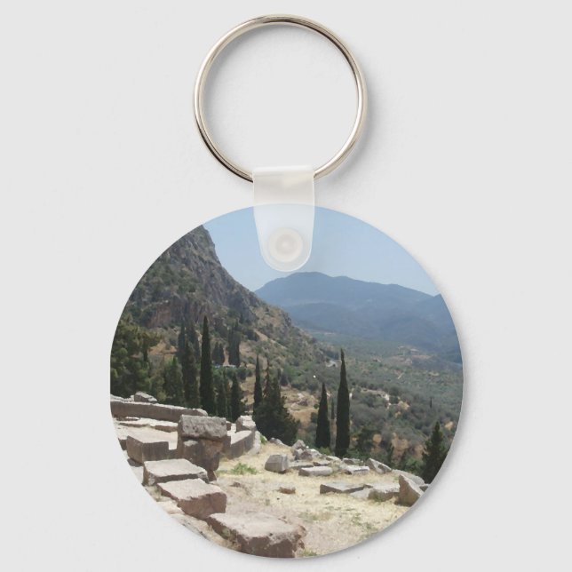 Sicht auf Delphi, Griechenland Schlüsselanhänger (Vorderseite)