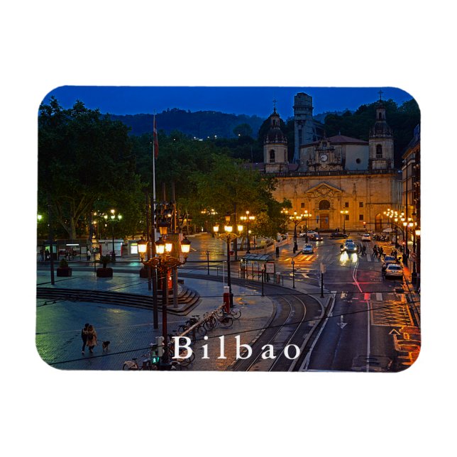 Sicht auf den Abend Bilbao. Magnet (Horizontal)