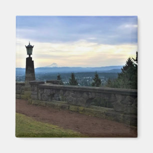 Sicht auf den Berg Hood, Portland, Oregon Magnet