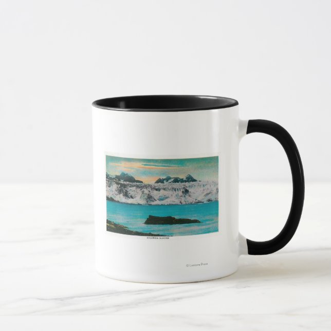 Sicht auf den Columbia Glacier, Alaska Tasse (Rechts)