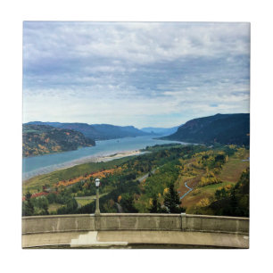 Sicht auf den Columbia River, Columbia River Gorge Fliese