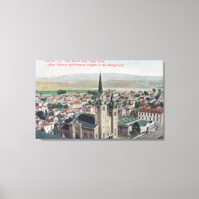 Sicht auf den Merritt-See von der Gewerkschaft Ban Leinwanddruck (Vorderseite)