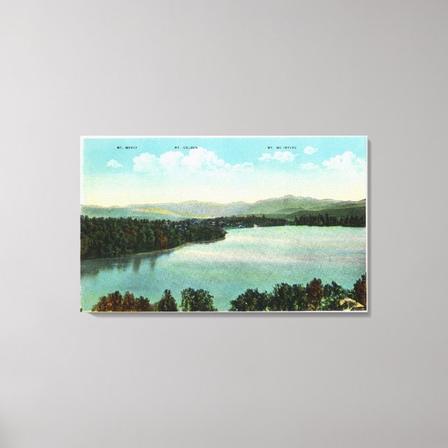 Sicht auf den Mts. Marcy, Colden und McIntyre Leinwanddruck (Vorderseite)